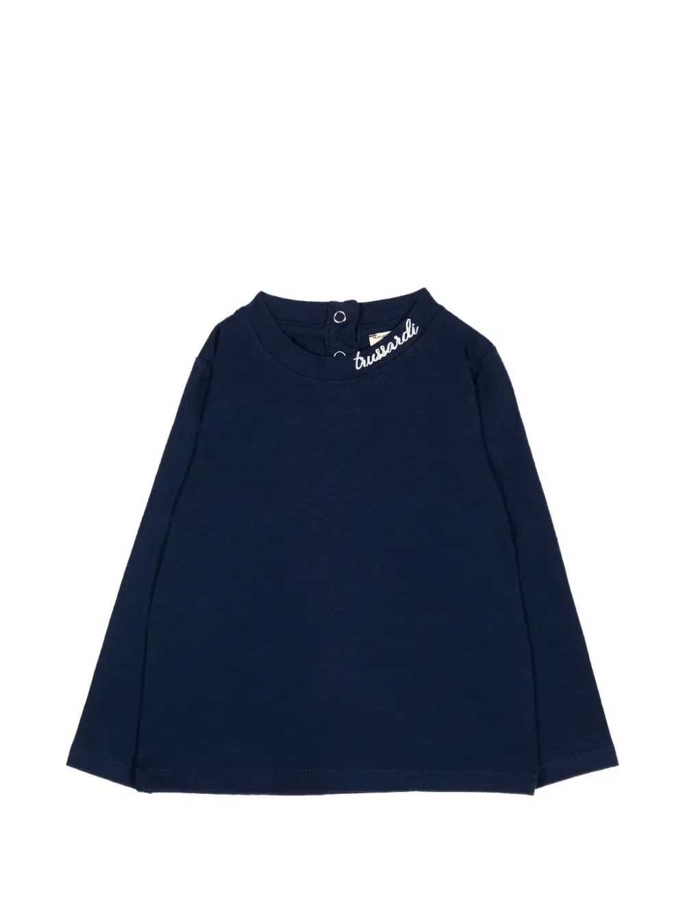 Футболка с длинными рукавами и вышитым логотипом Trussardi Junior, синий