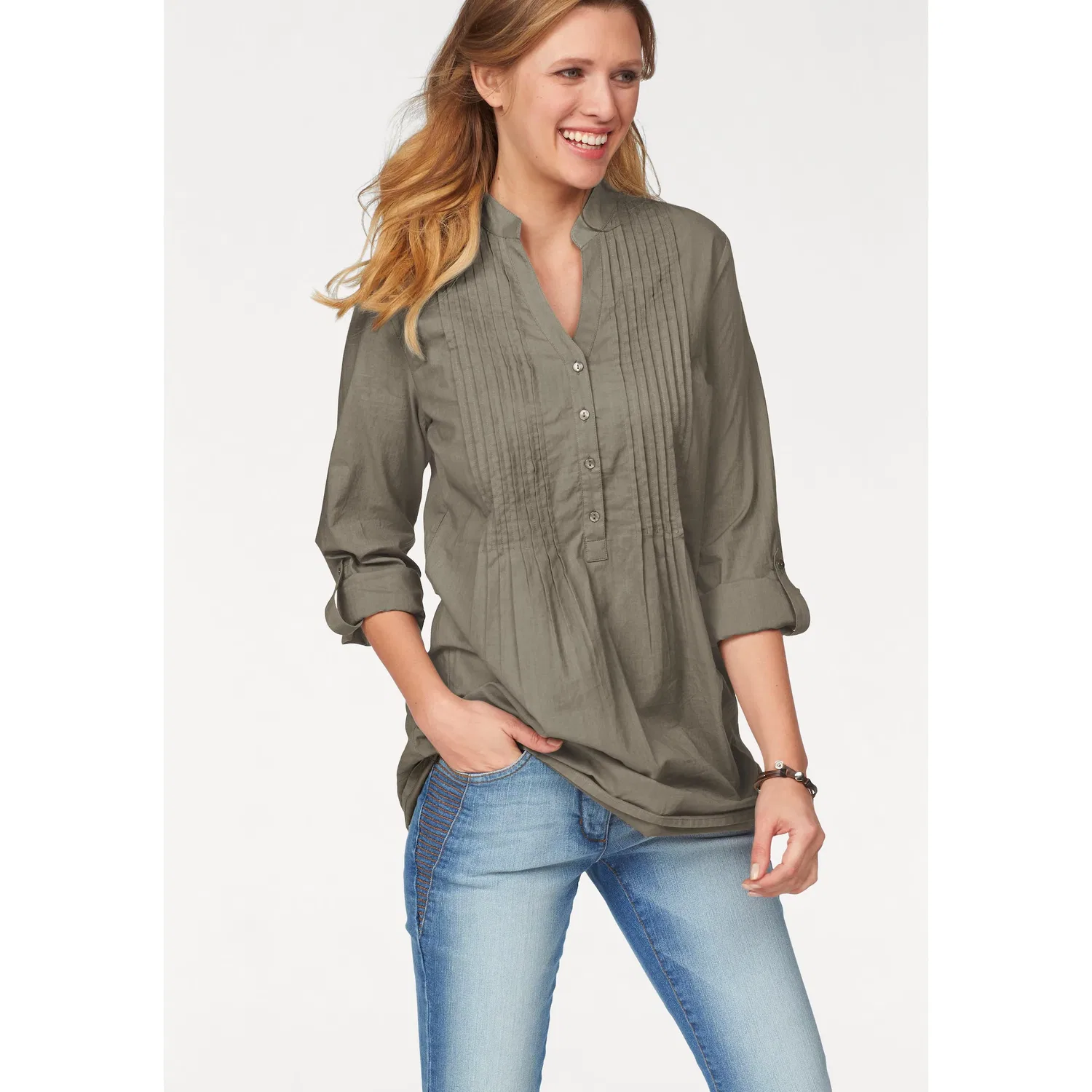Женская блуза с декоративной отделкой Aniston CASUAL, Helloliv