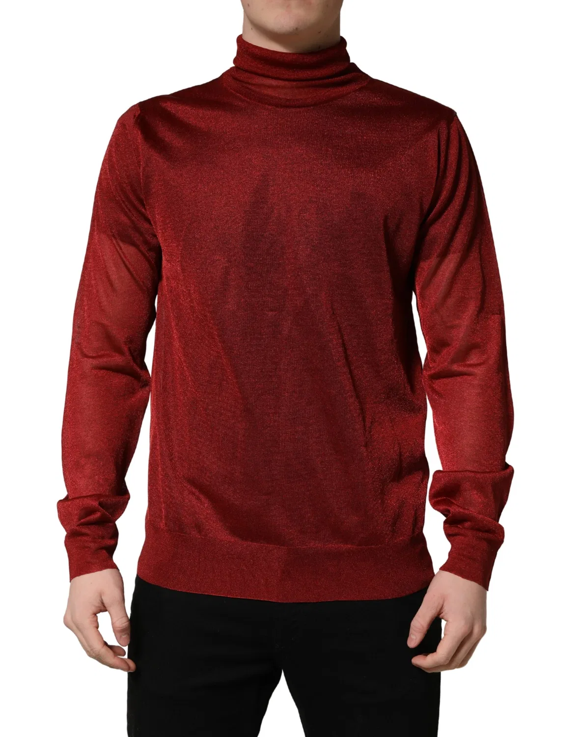 Мужской пуловер с высоким воротом Turtle Neck Pullover Dolce & Gabbana, Red — фото 3