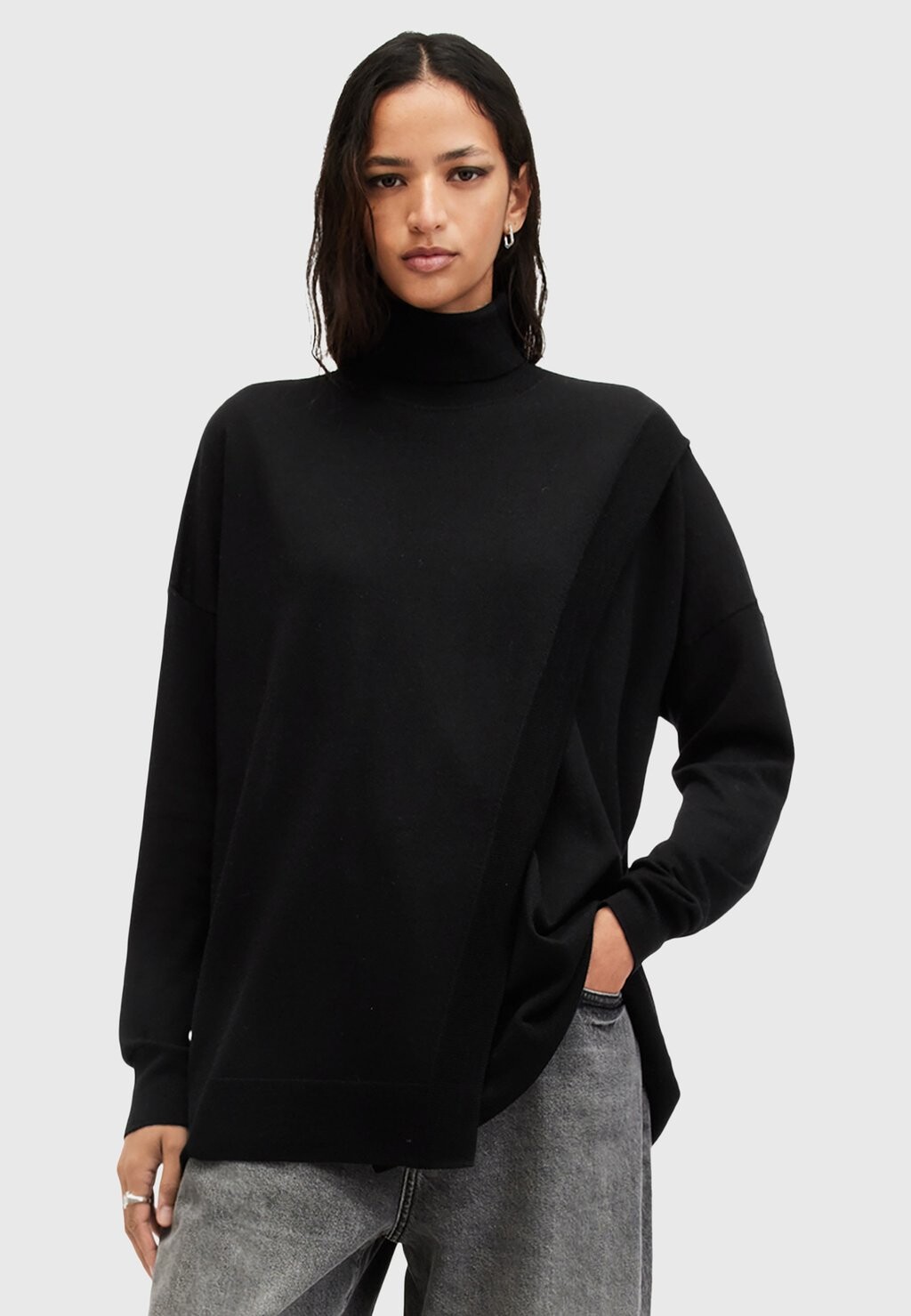 

Джемпер BERN WRAP AllSaints, черный