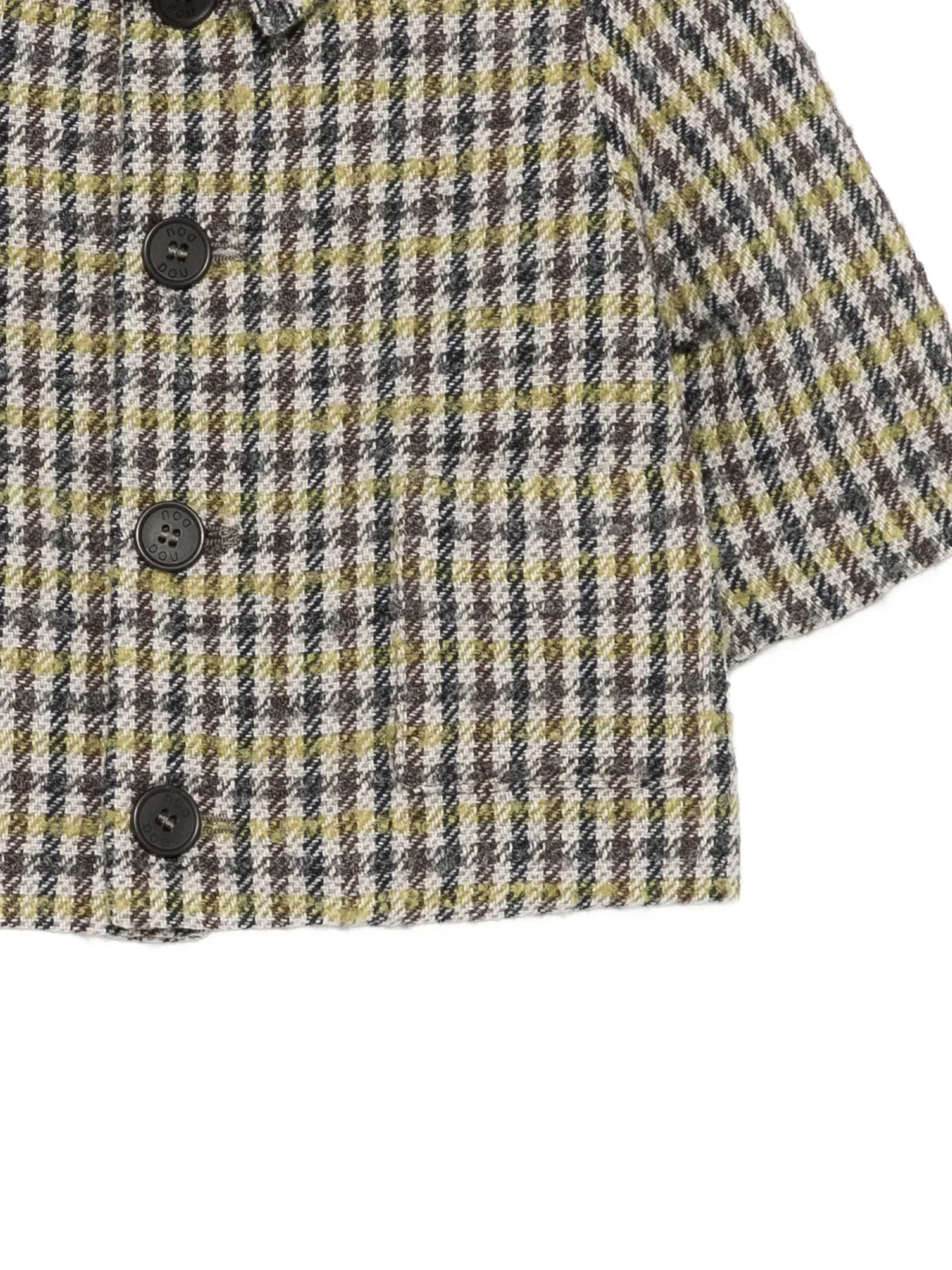 Клетчатая куртка на пуговицах Douuod Kids, нейтральные цвета — фото 3
