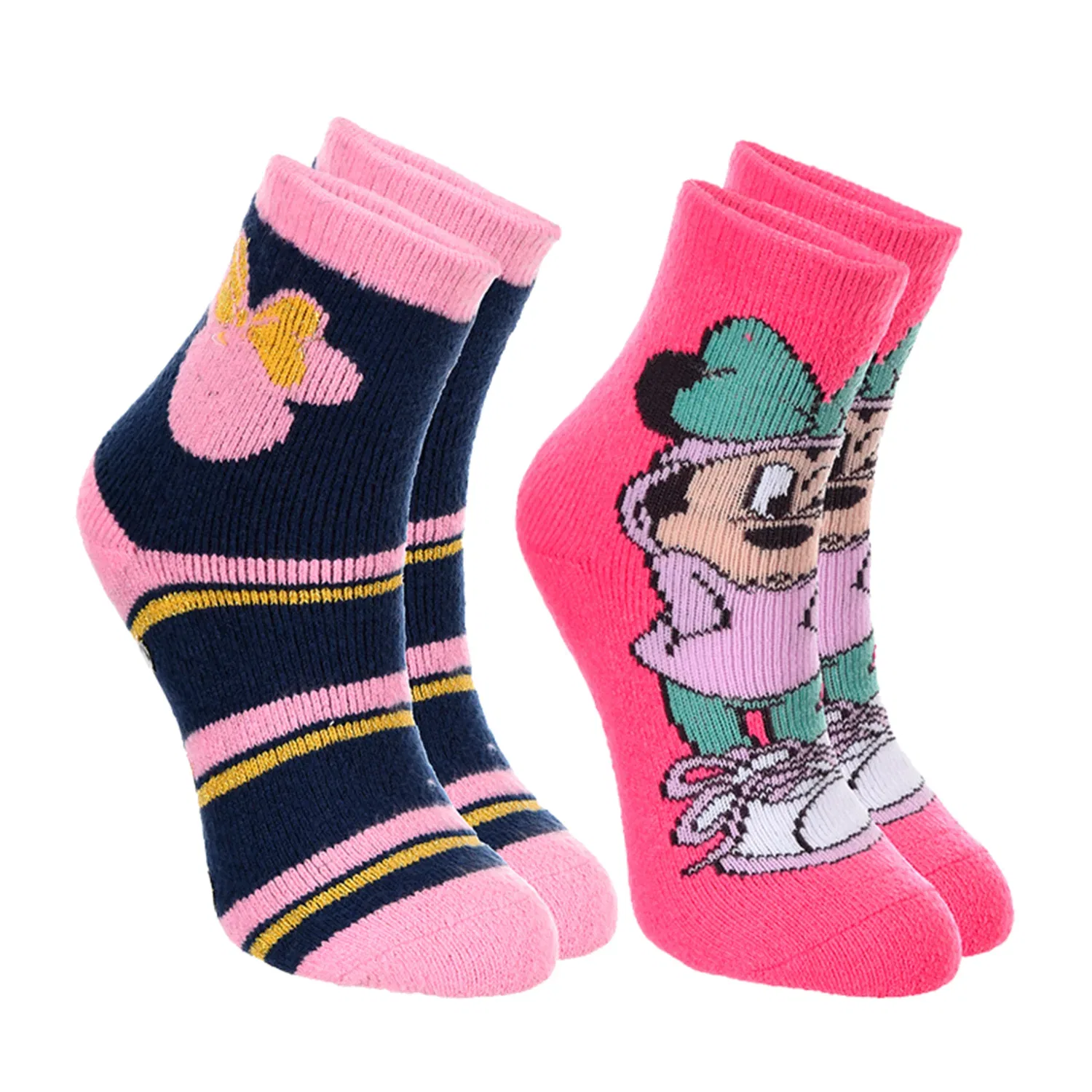 Носки-следки 2 пары Disney Minnie Mouse, разноцветный