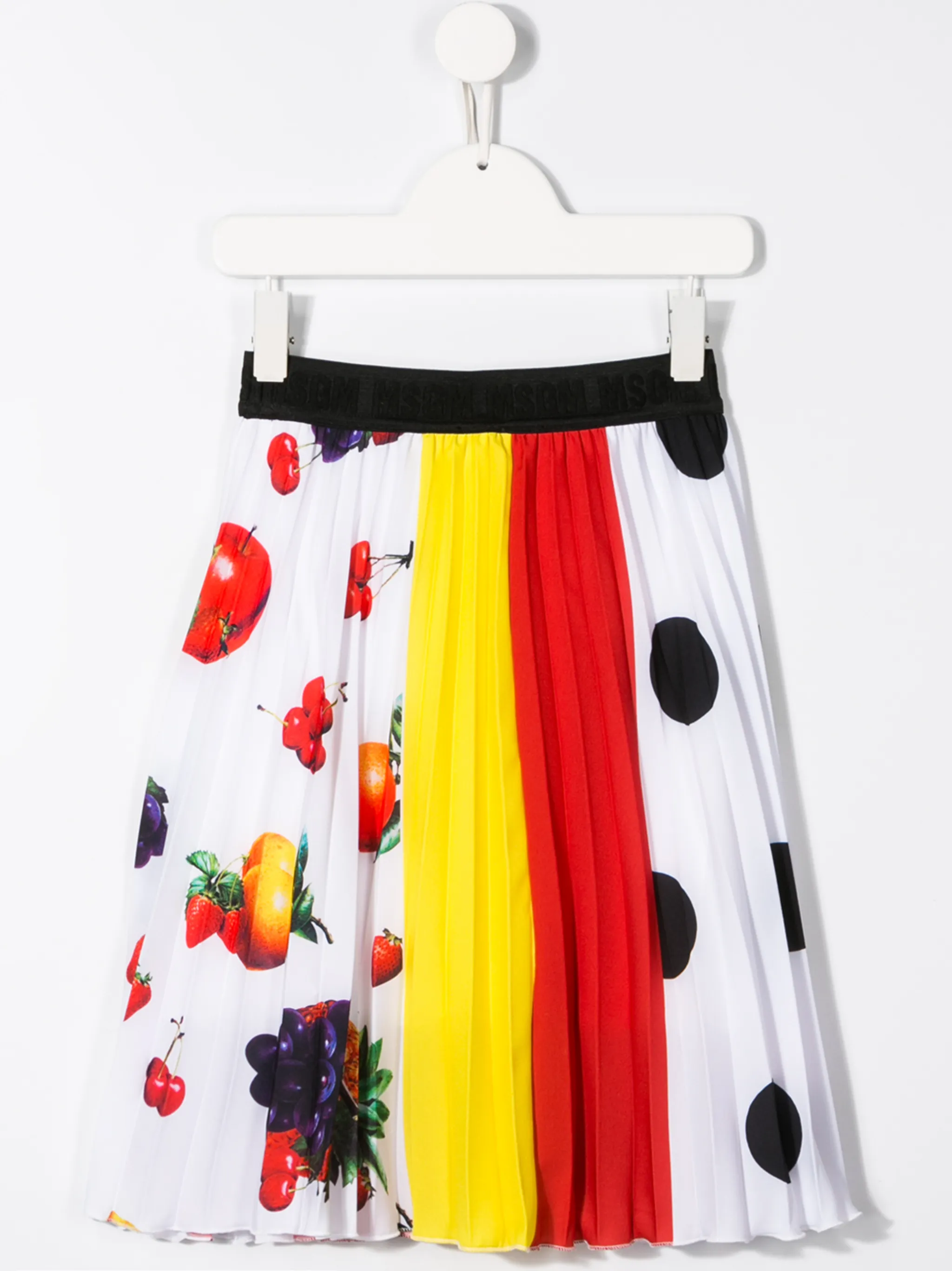 Юбка со складками Msgm Kids, белый — фото 2