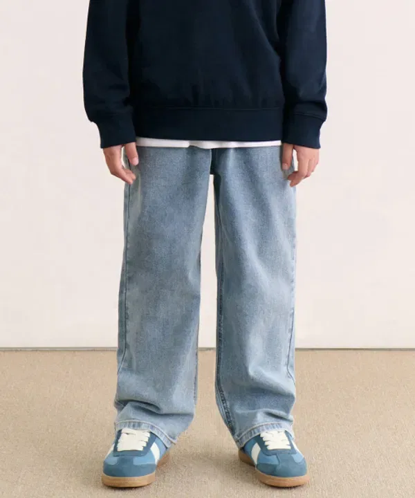 Джинсы широкие Musinsa Standard Kids, Light Indigo