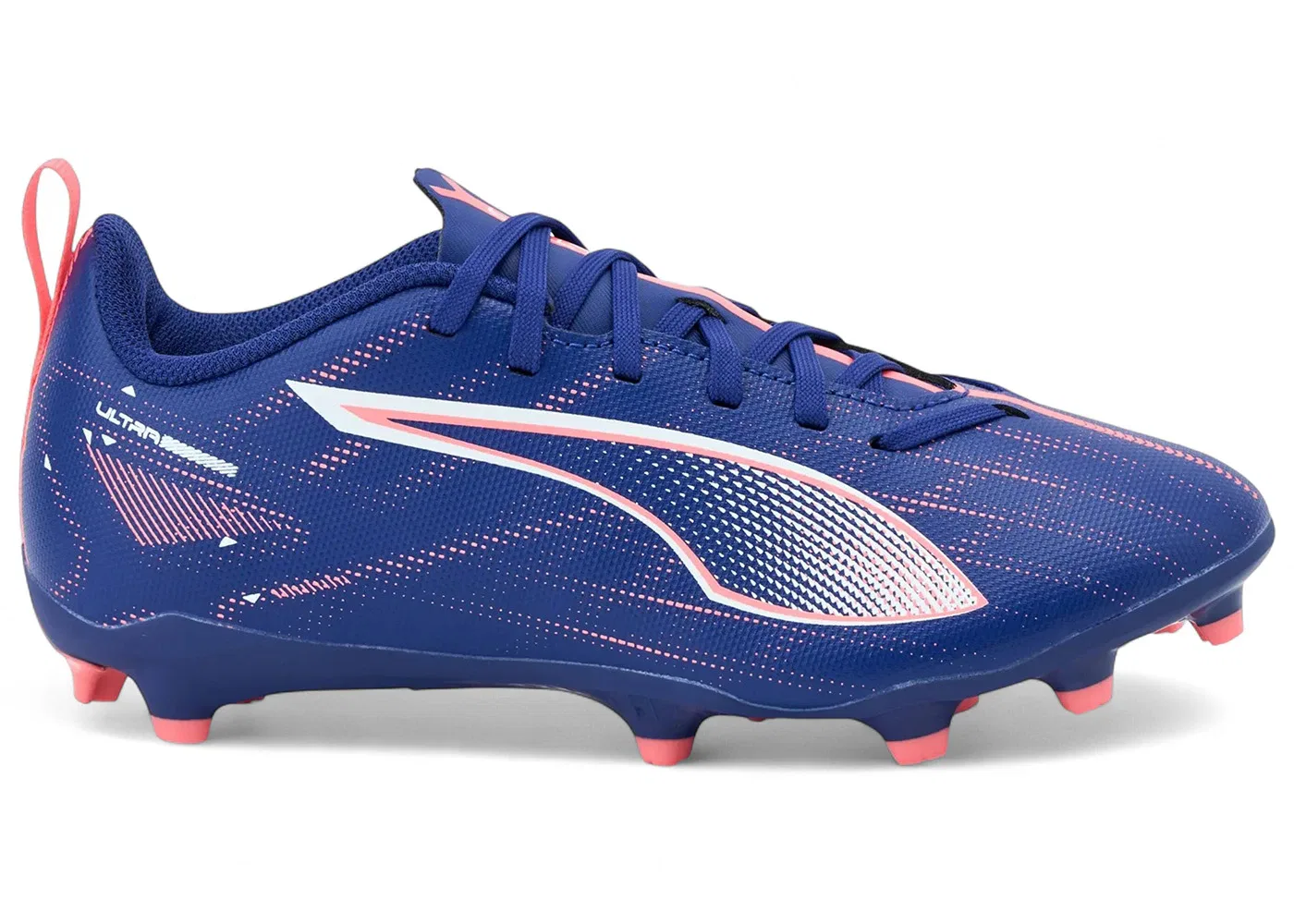 Детские бутсы Puma Ultra 5 Play FG/AG Jr, Lapis Lazuli Puma White Sunset Glow