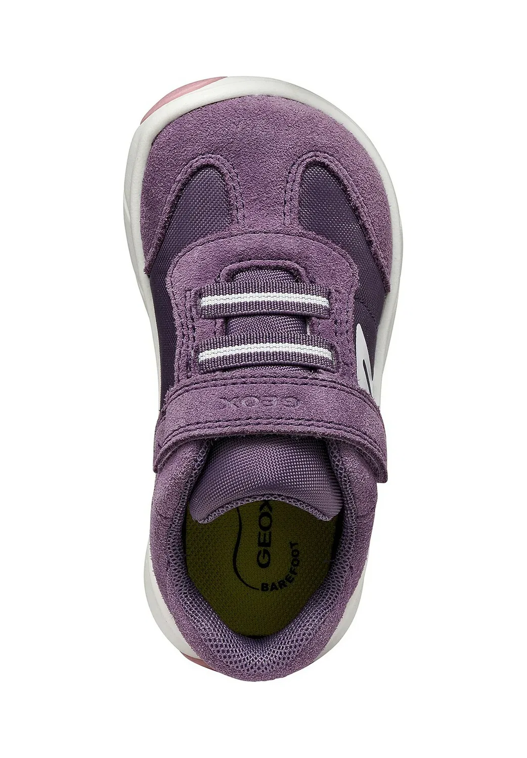 Девочка, бегающая пешком - детские туфельки Geox, Light Violet White — фото 3