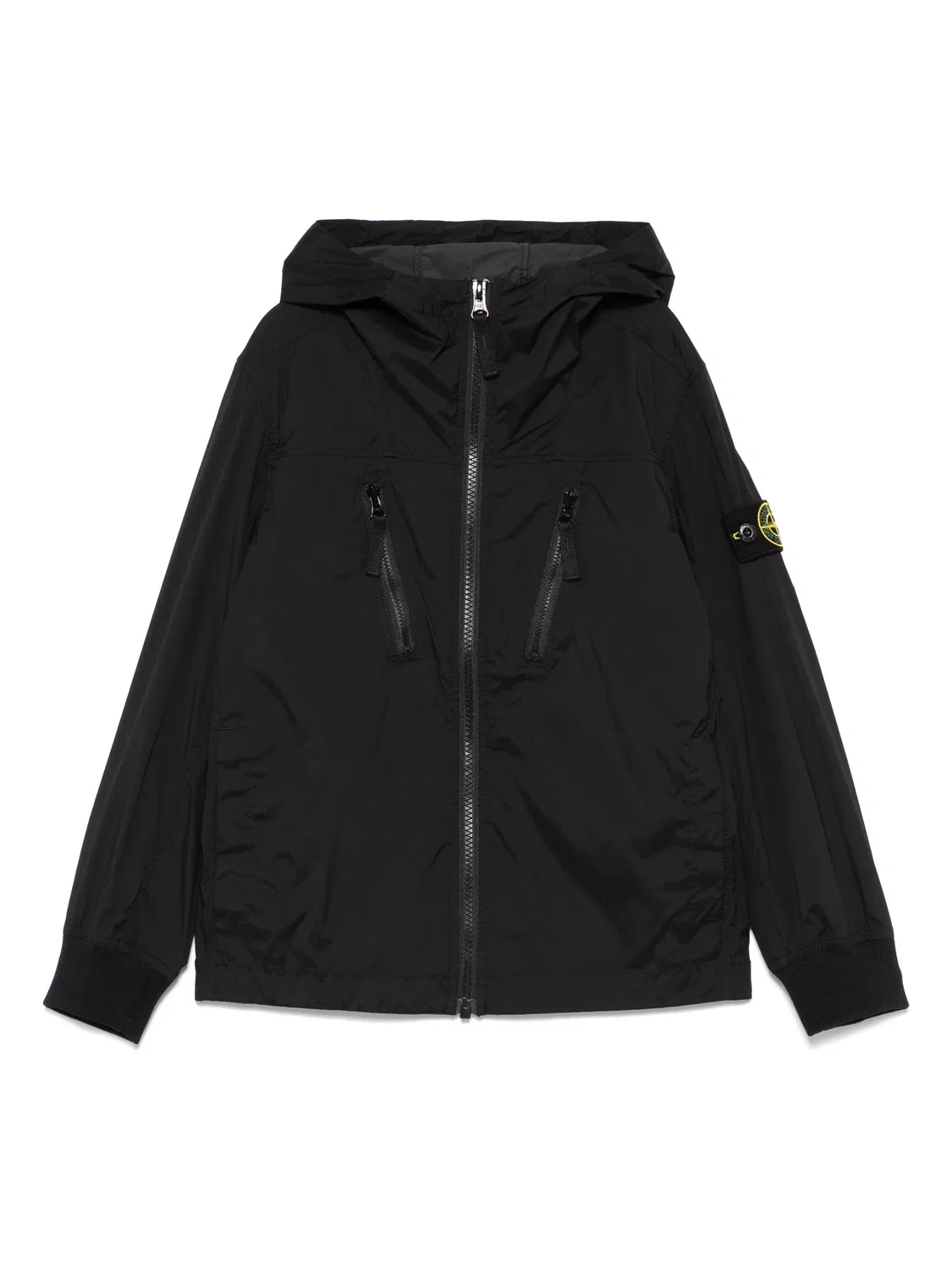 Stone Island Куртка для мальчиков из черного материала
