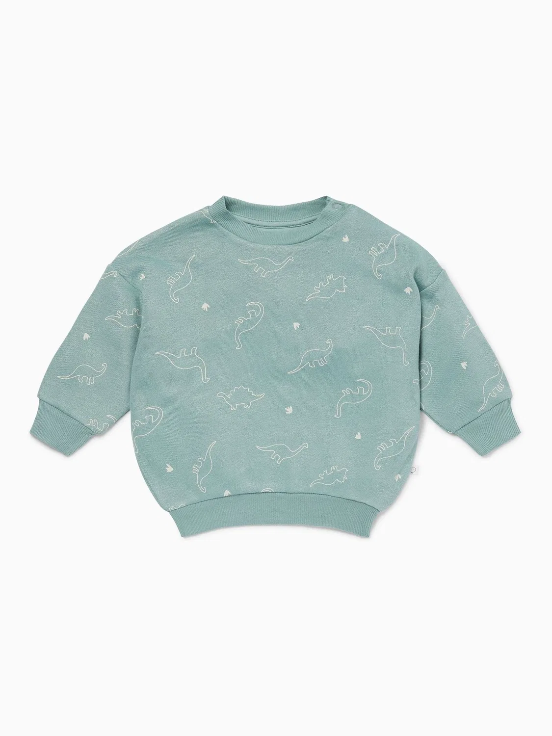 Свитшот с принтом динозавров, модель Dino Print Mori, зеленый — фото 4