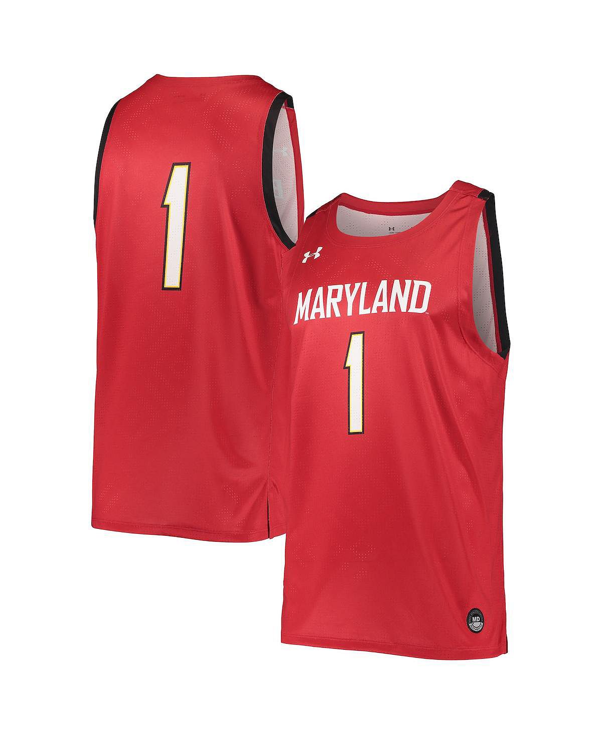 

Мужская баскетбольная майка #1 red maryland terrapins college replica Under Armour, красный