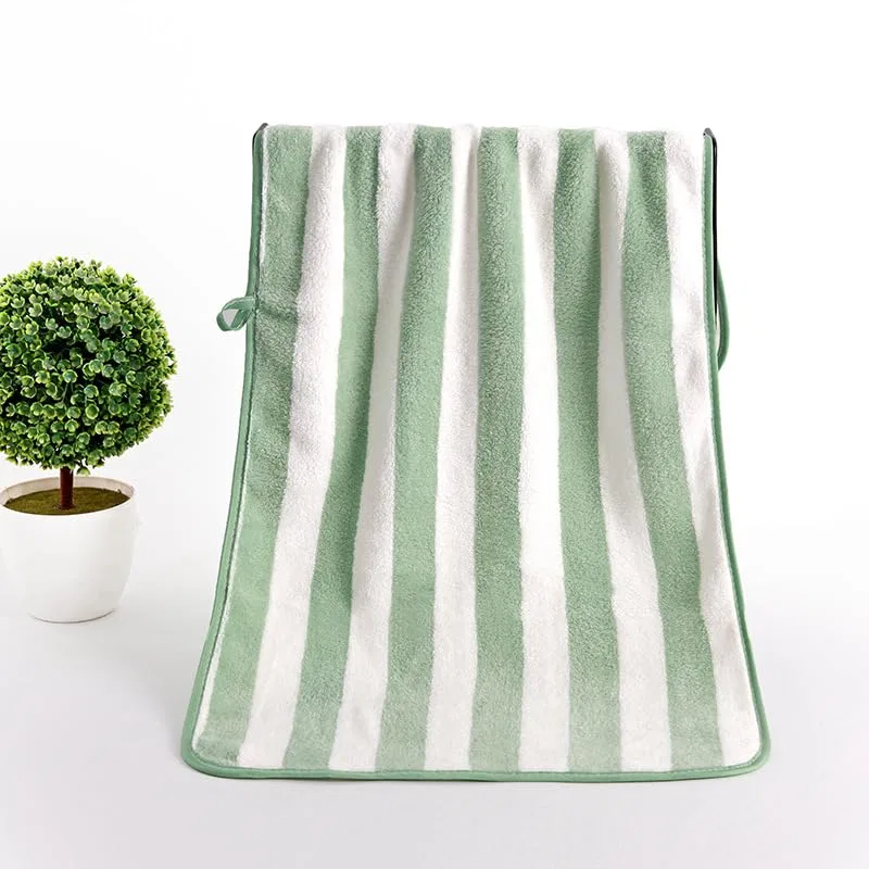 Полотенце для рук Cotton, полосатое, зеленое, 14x20 см Generisch
