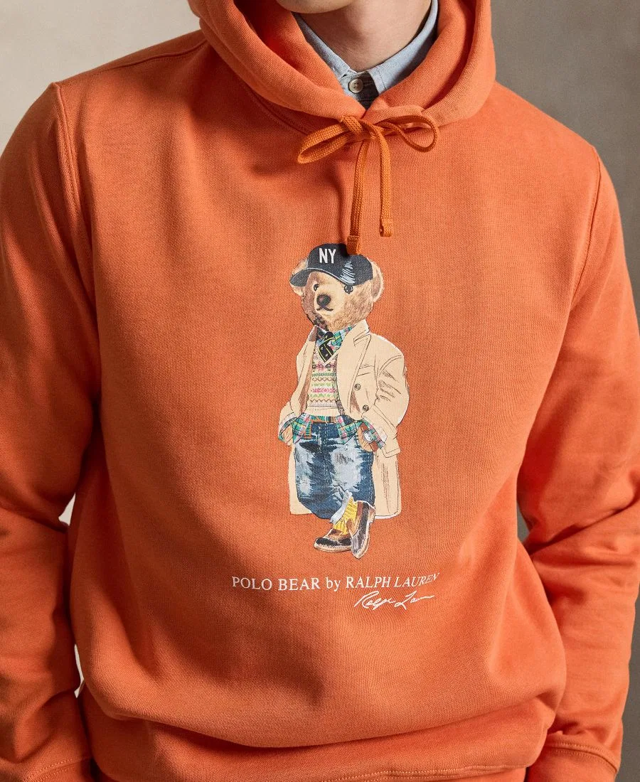 Худи с длинным рукавом Polo Bear Polo Ralph Lauren, Solar Sky-Heritage Bear — фото 4