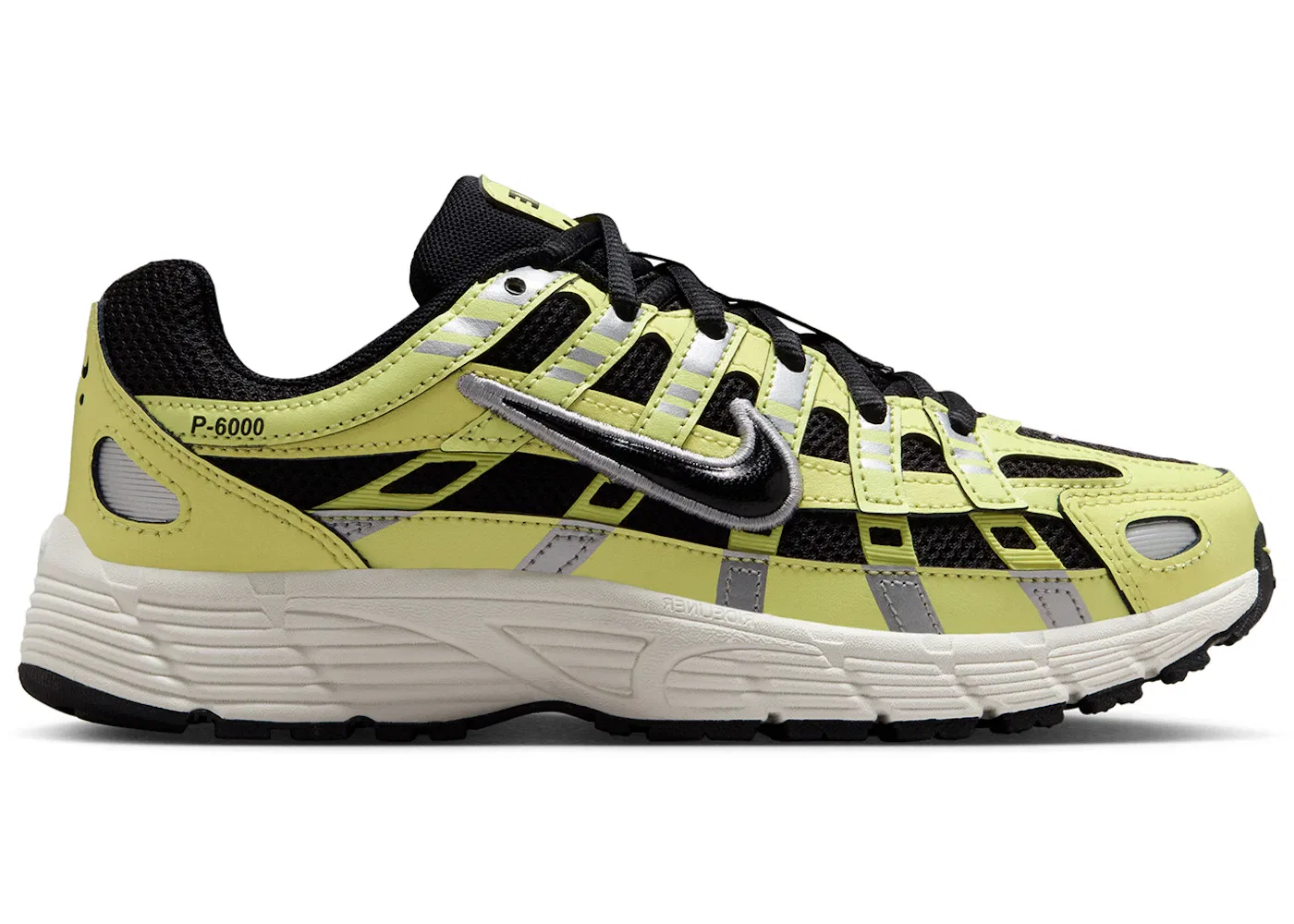 Детские кроссовки Lifestyle Nike P-6000, Light Lemon Twist Metallic Silver Sail Black