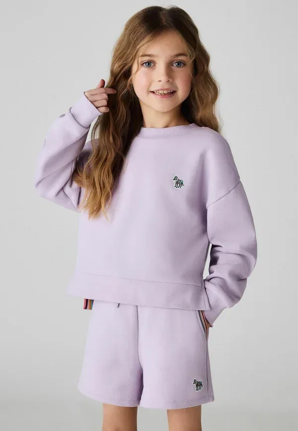 Комплект из свитшота и шорт, хлопок, Regular fit, Paul Smith Junior, сиреневый