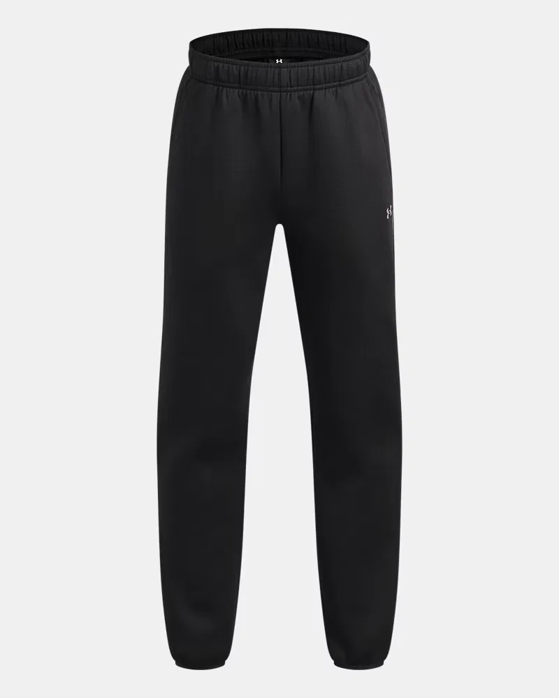 Детские джоггеры для мальчиков 63,5 см из мягкого двойного трикотажа UA Unstoppable Fleece UnderArmour, Ultimate Black/Silver Reflective — фото 4