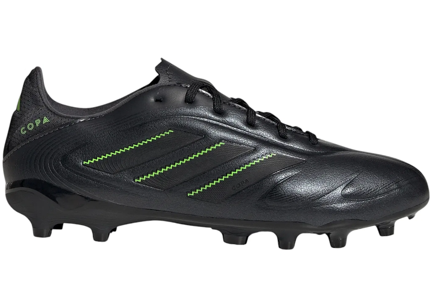 Детские бутсы с длинным рукавом Adidas Copa Pure 3 League FG/MG, Core Black/Dgh Solid Grey/Lucid Lemon