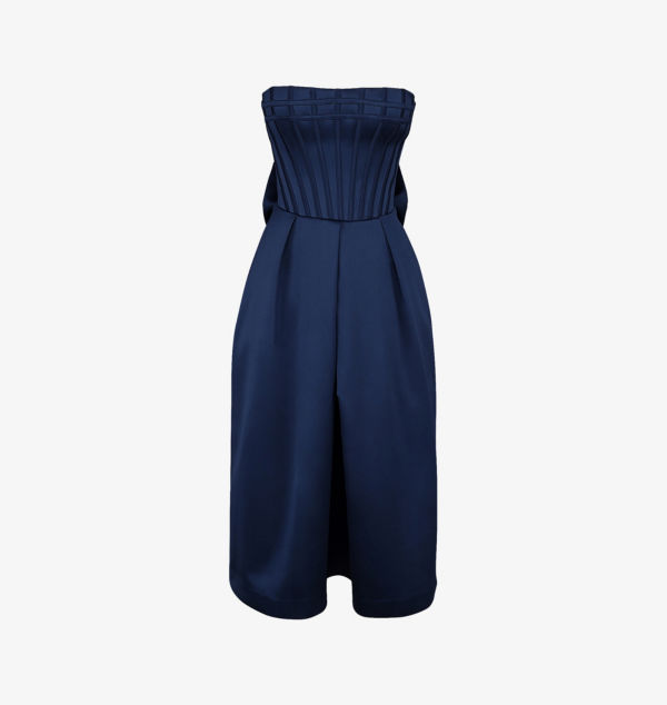 

Платье Bellina из атласа миди без бретелек House Of Cb, цвет dress blues