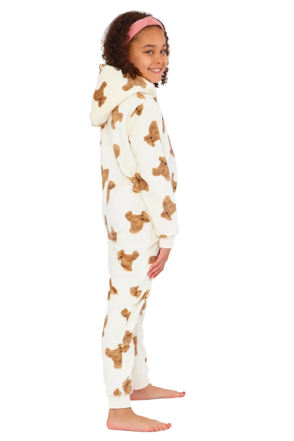 Детский флисовый комбинезон Teddy Bears Cozy N Dozy, Cream — фото 3