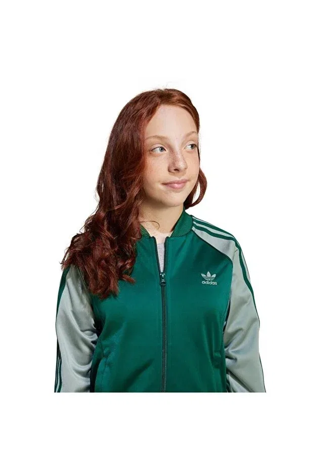 Детская куртка для девочек джинсовая с принтом Adidas, Green — фото 4