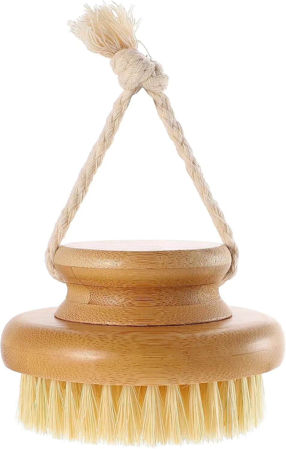 Щетка для тела круглая TINEASUR, Bambus-Sisal, 9.6x9.6x6 см