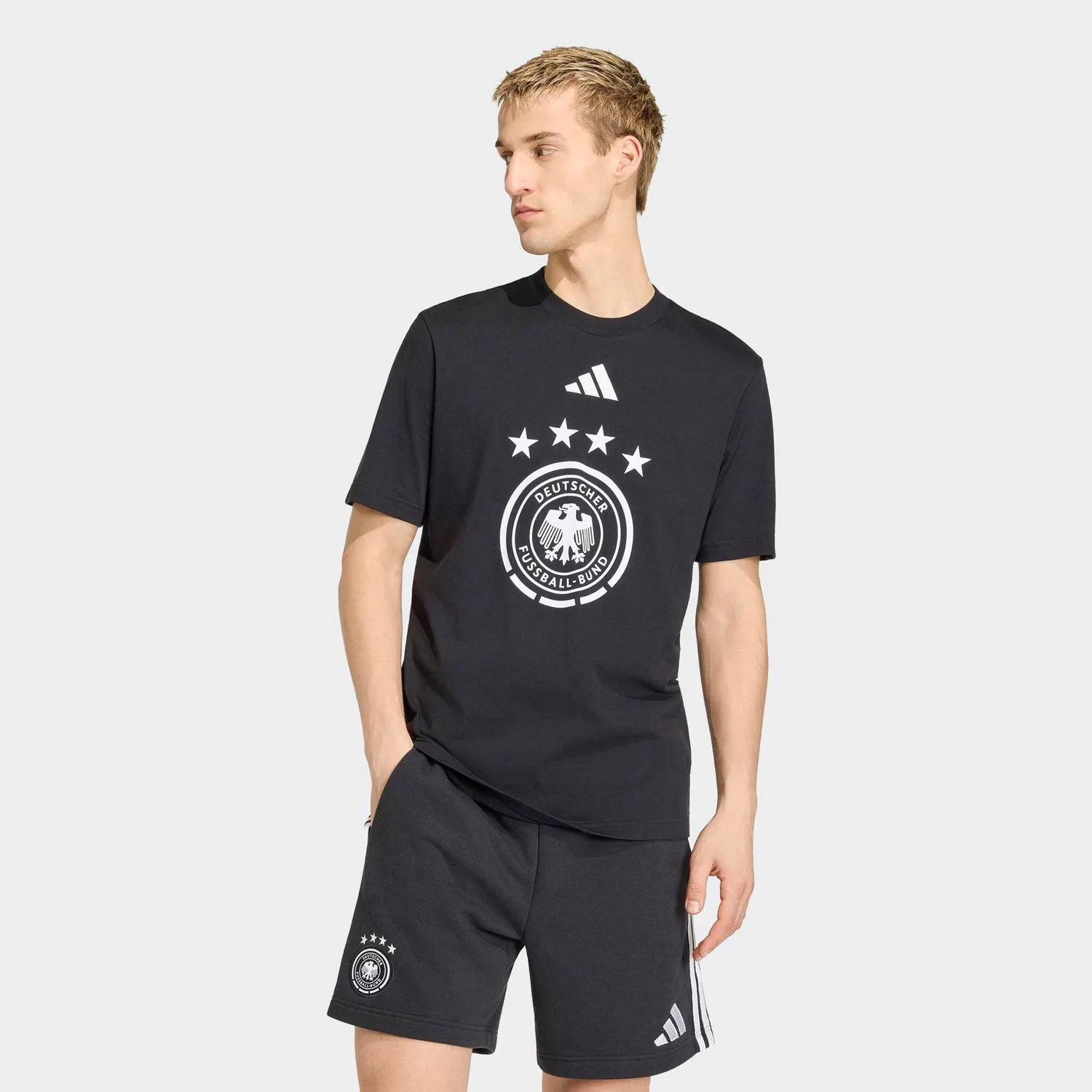 Мужская футболка с DFB-логотипом Adidas Performance, Black