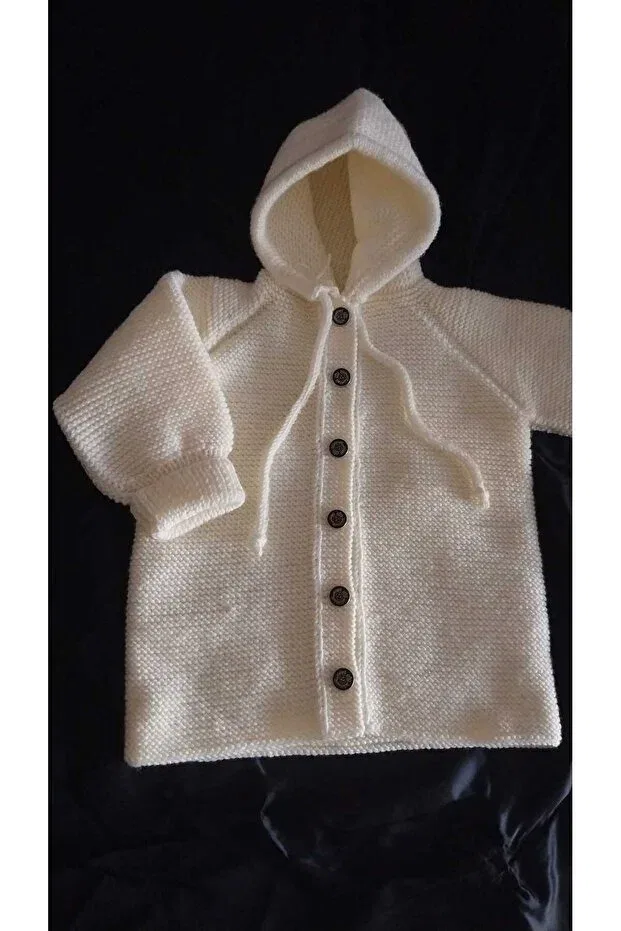 Детский кардиган для новорожденных ручной вязки Papatyam, Nude Color