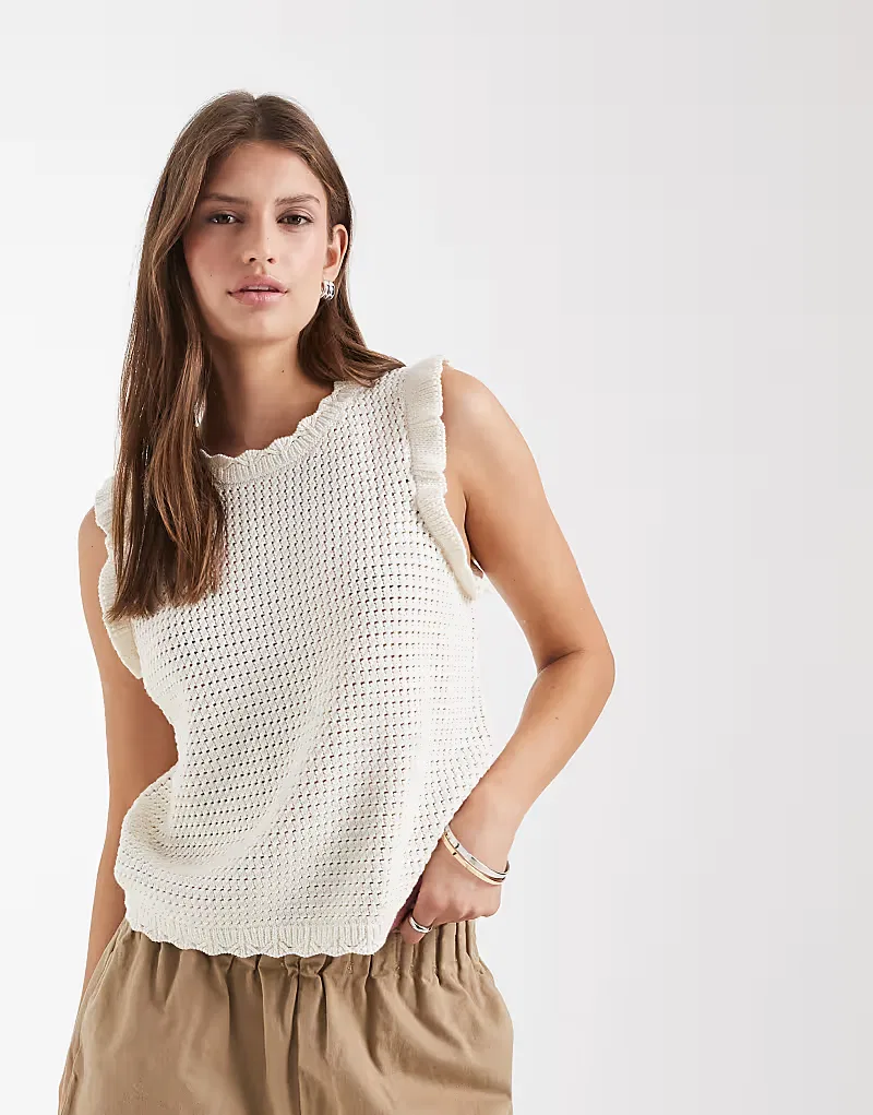 Свитер-майка Levi's Lulu с рукавами-крылышками, белый