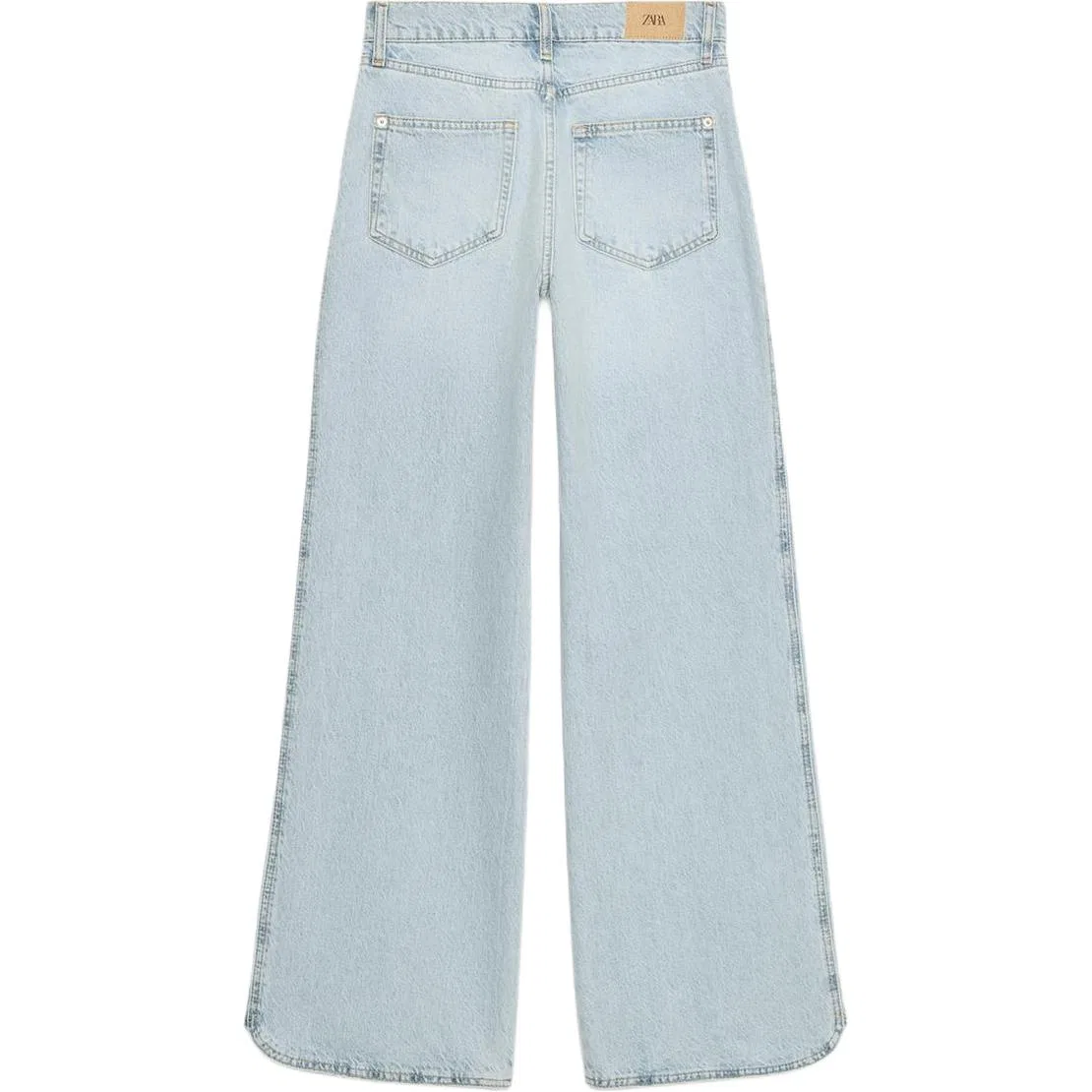 Женские джинсы прямого кроя Light Blue ZARA, Светло-синий — фото 3