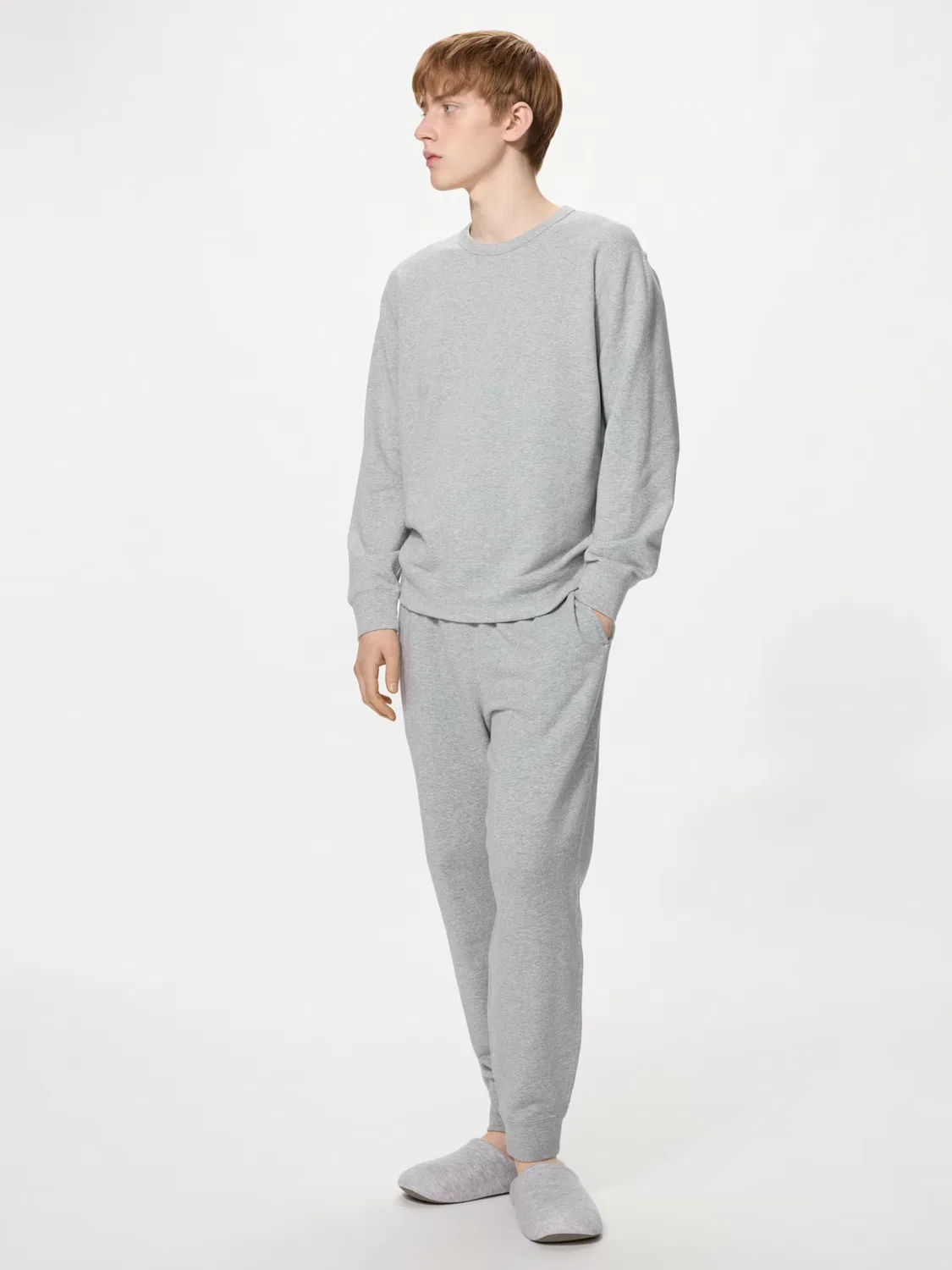 Спортивный костюм Uniqlo, эластичный, серый — фото 2