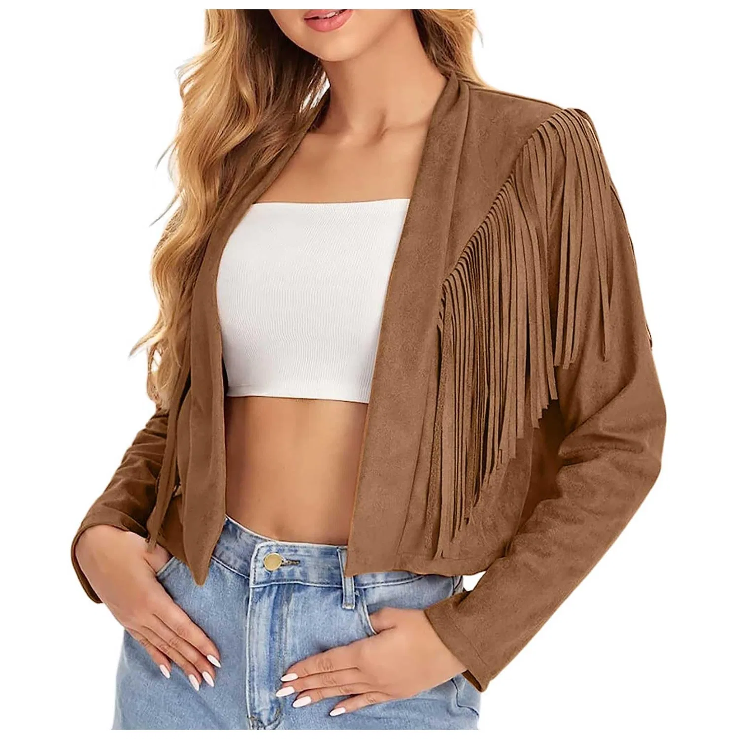Женская куртка с длинным рукавом Slim Fit, Marrone