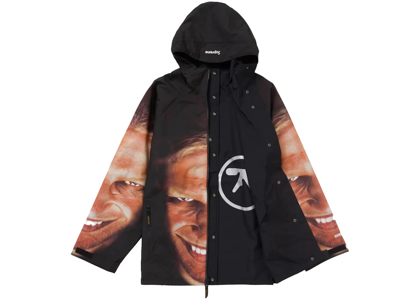 Мужская куртка с капюшоном двусторонняя GORE-TEX Supreme Aphex Twin, Black — фото 2