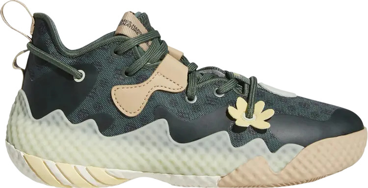 

Кроссовки Adidas Harden Vol. 6 J 'Green Oxide Monogram', зеленый