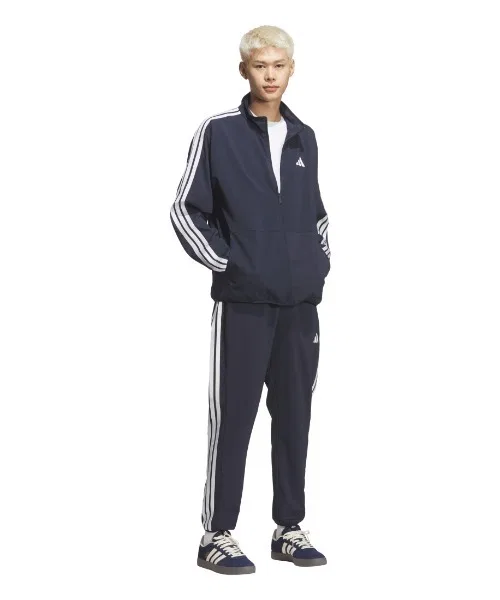 Мужская куртка-трактор с принтом три полосы Adidas, Navy — фото 3