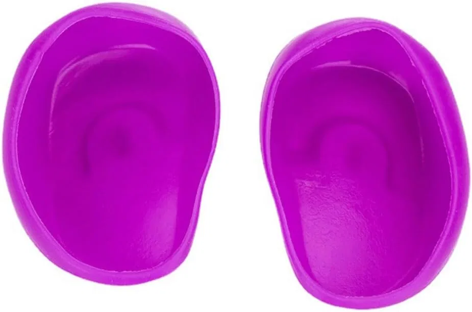 Наушники для окрашивания волос Silicone, 1 пара, Purple Xiaojingqingaq