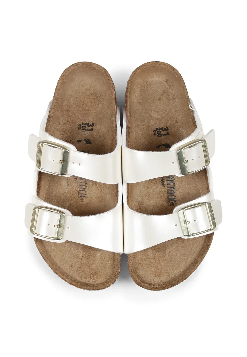 Arizona kids bf narrow - mules Birkenstock, White — фото 3