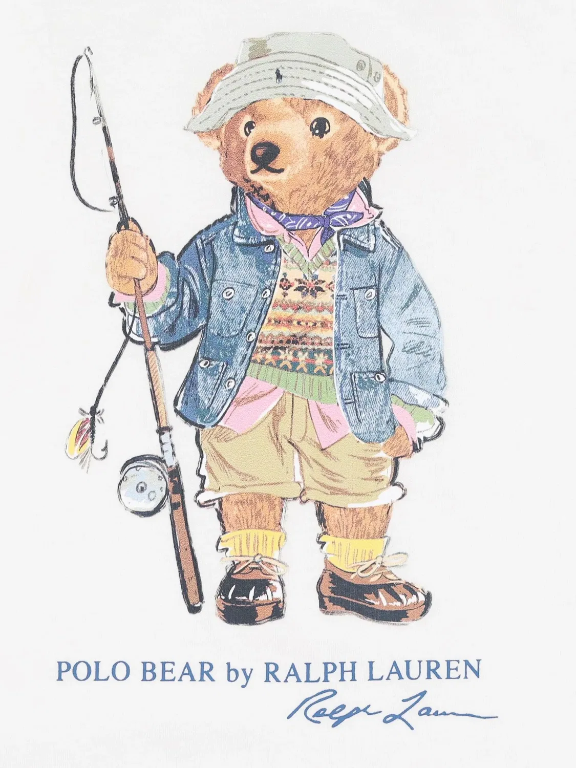 Футболка с принтом Polo Bear Polo Ralph Lauren Kids, белый — фото 3