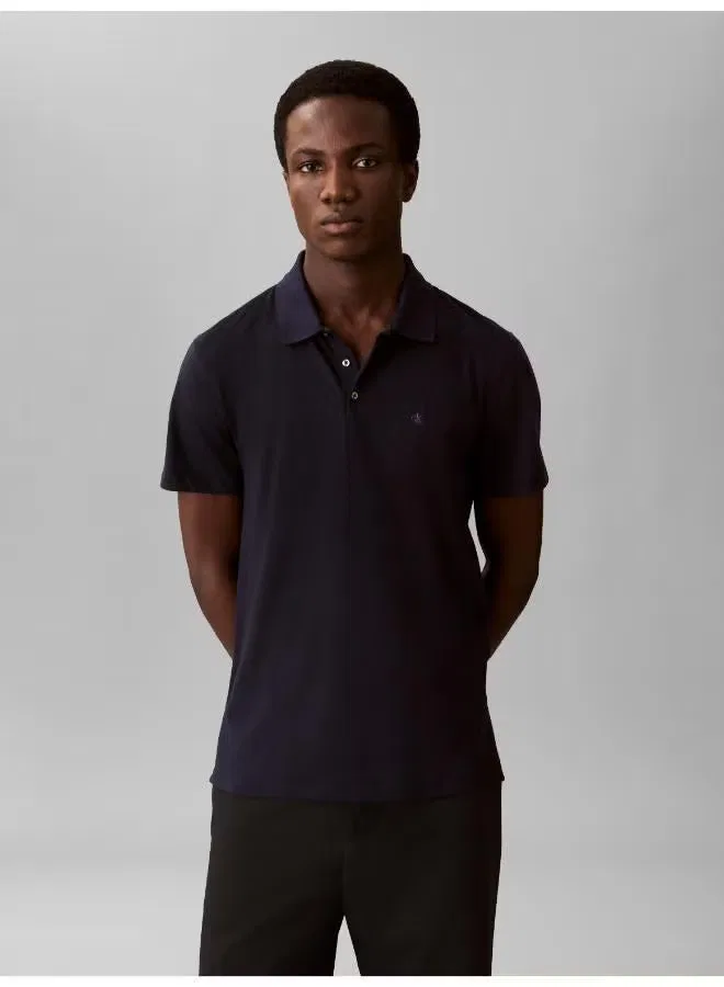 Поло с коротким рукавом, модель Slim fit, Calvin Klein, темно-синий
