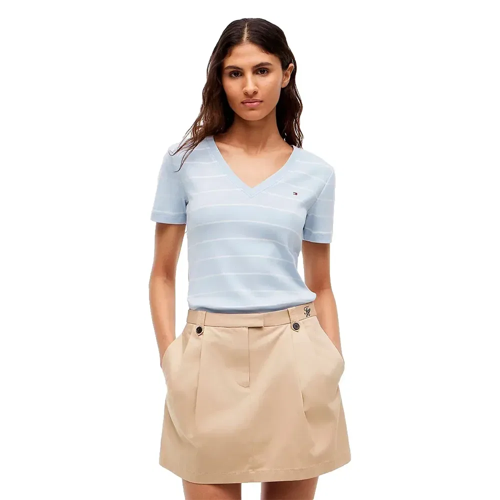 Женская футболка с V-образным вырезом Tommy hilfiger Slim Cody, Blue