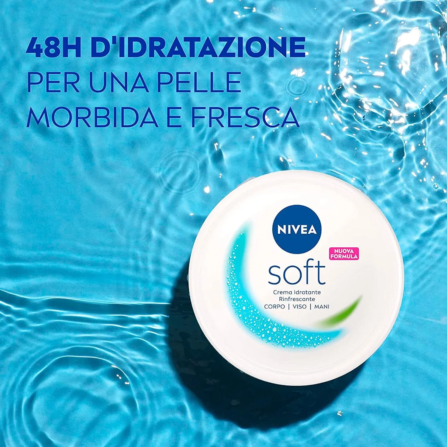 Увлажняющий крем для тела, лица и рук NIVEA Soft, с маслом жожоба и витамином E, 2×300 мл — фото 2