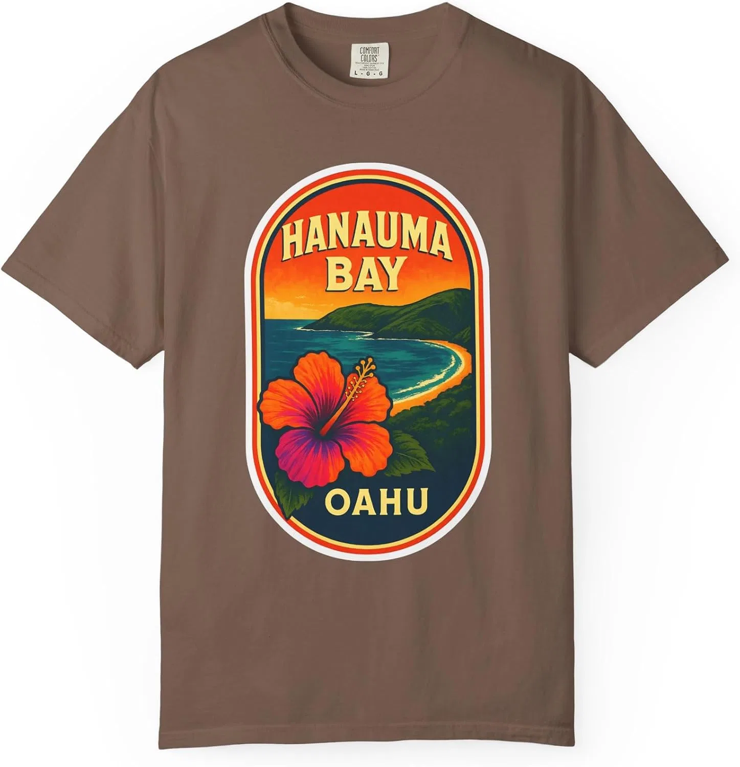 Футболка с принтом Hanauma Bay Comfort Colors, Espresso
