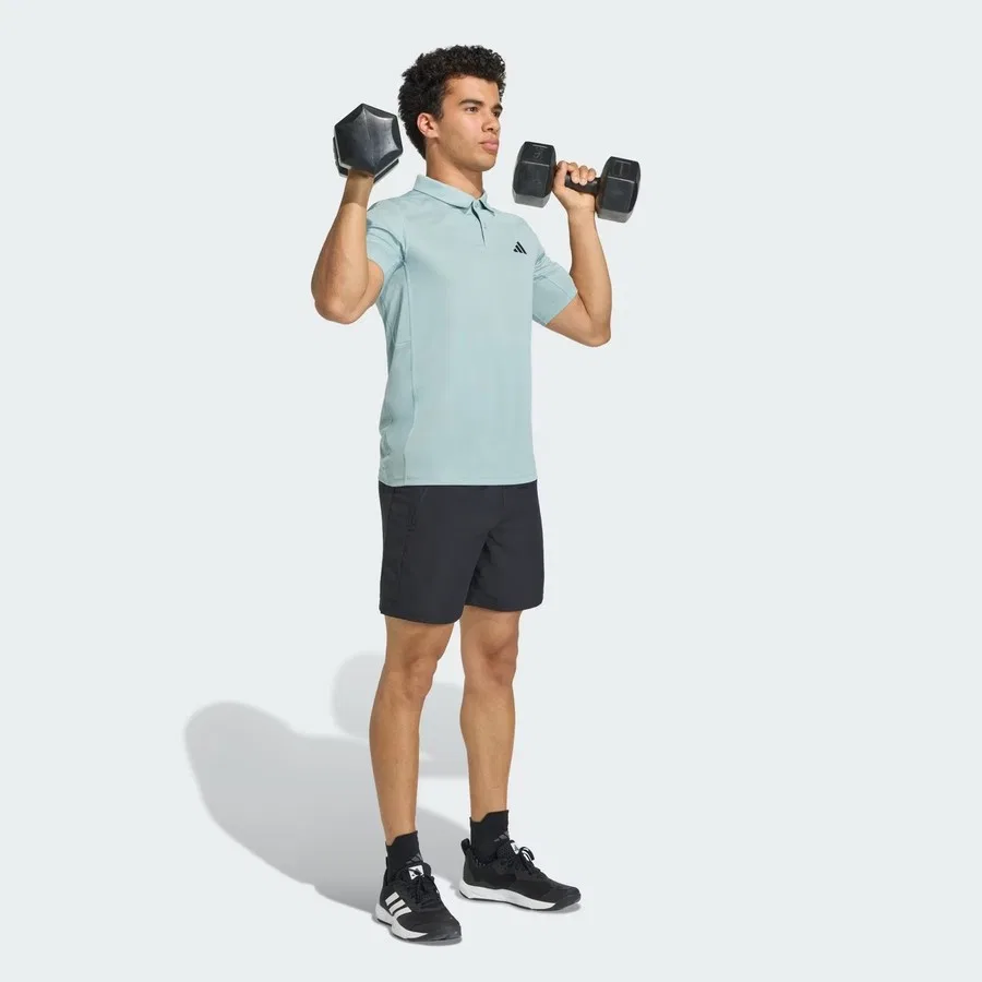 Поло из полиэстера с длинным рукавом Workout Essentials Base adidas, Wonder Sage — фото 3