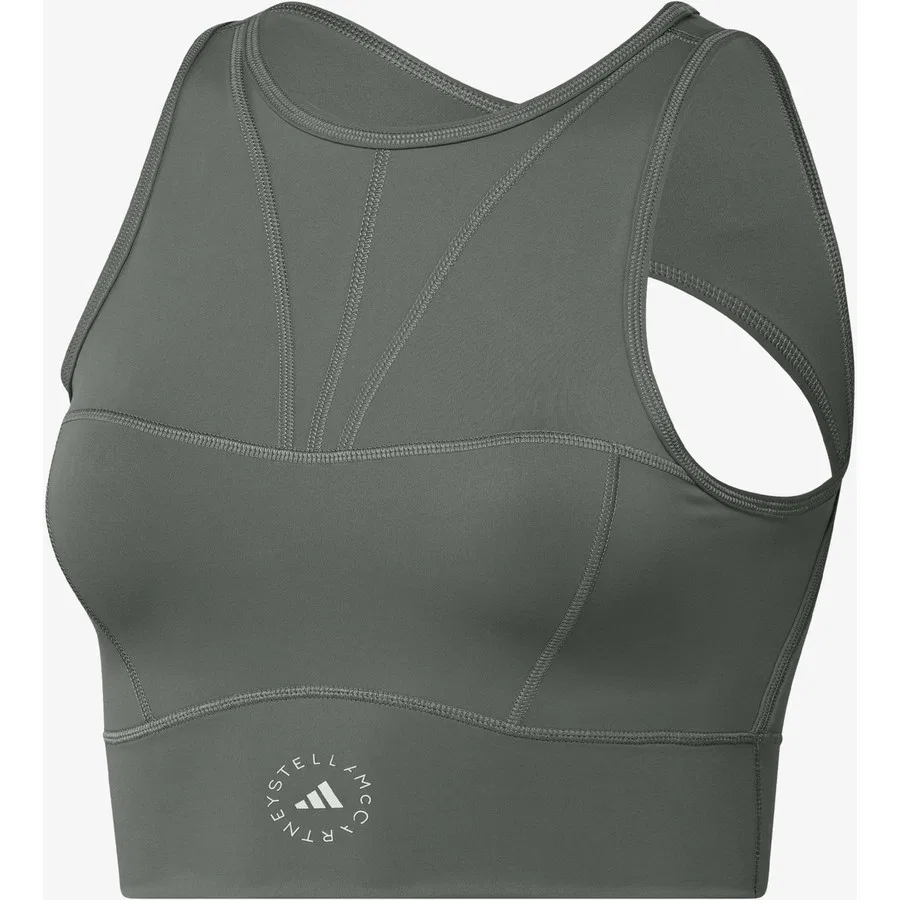 Спортивный бюстгальтер с длинным рукавом By Stella Mccartney adidas, Зеленый