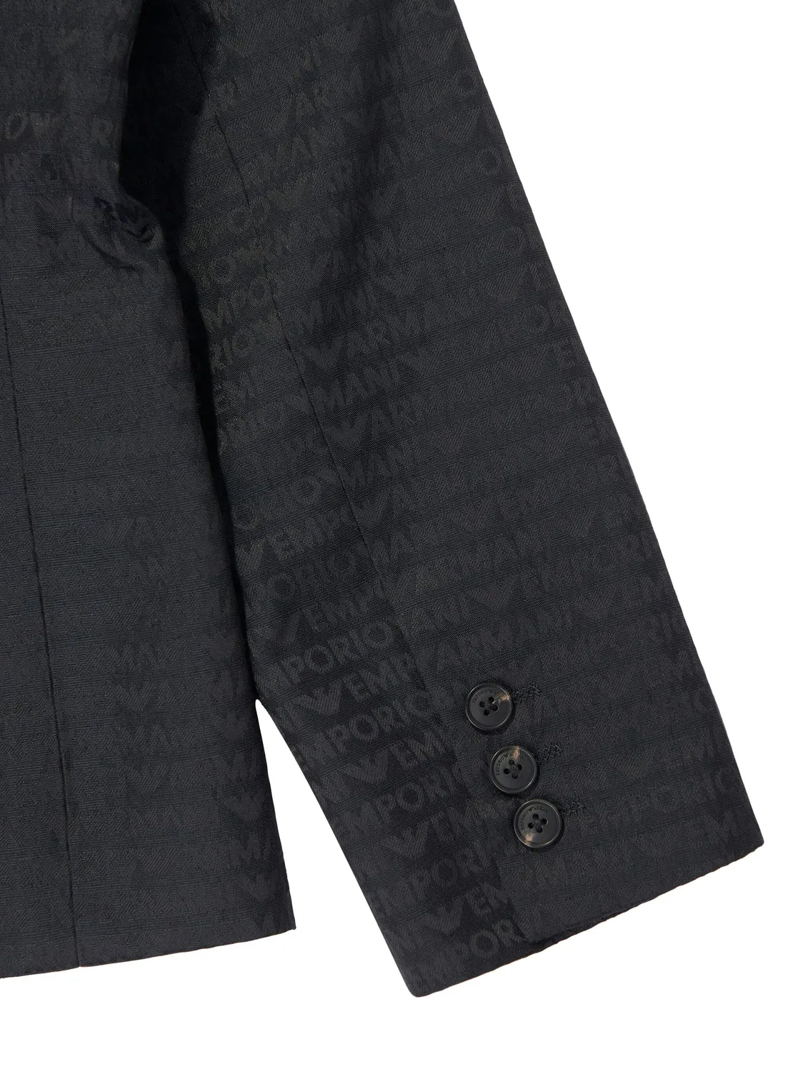 Поджакет с тисненым логотипом Emporio Armani, темно-синий — фото 2