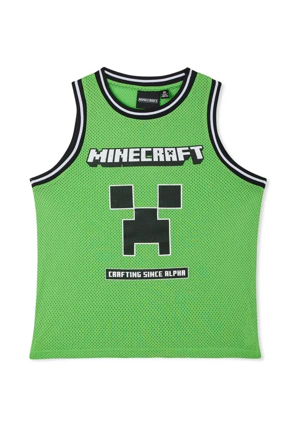 Топ с принтом Minecraft Cano stampa Terranova Verde Sport, зеленый