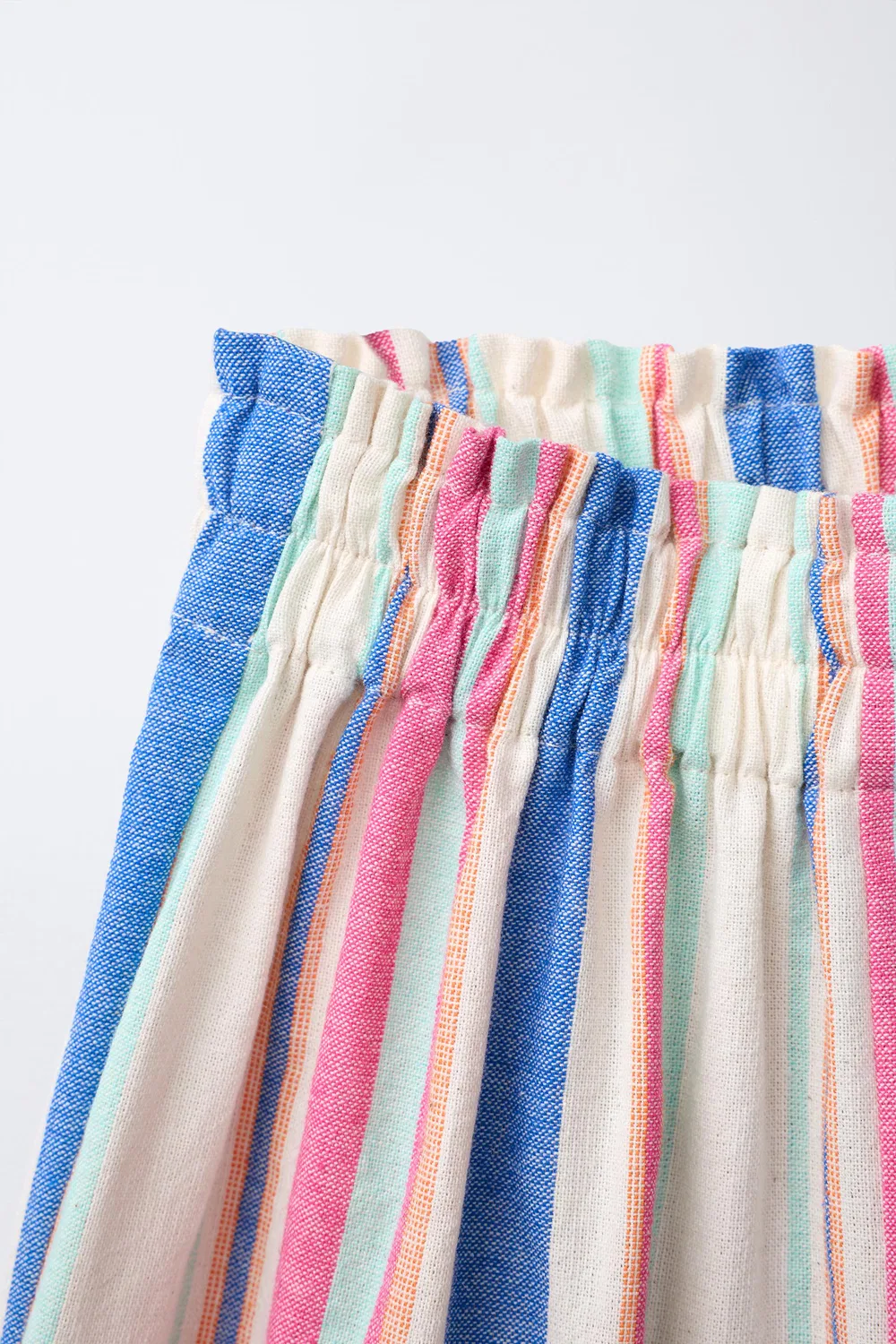 Полосатые широкие брюки с кружевной отделкой ZARA, Multicoloured — фото 3
