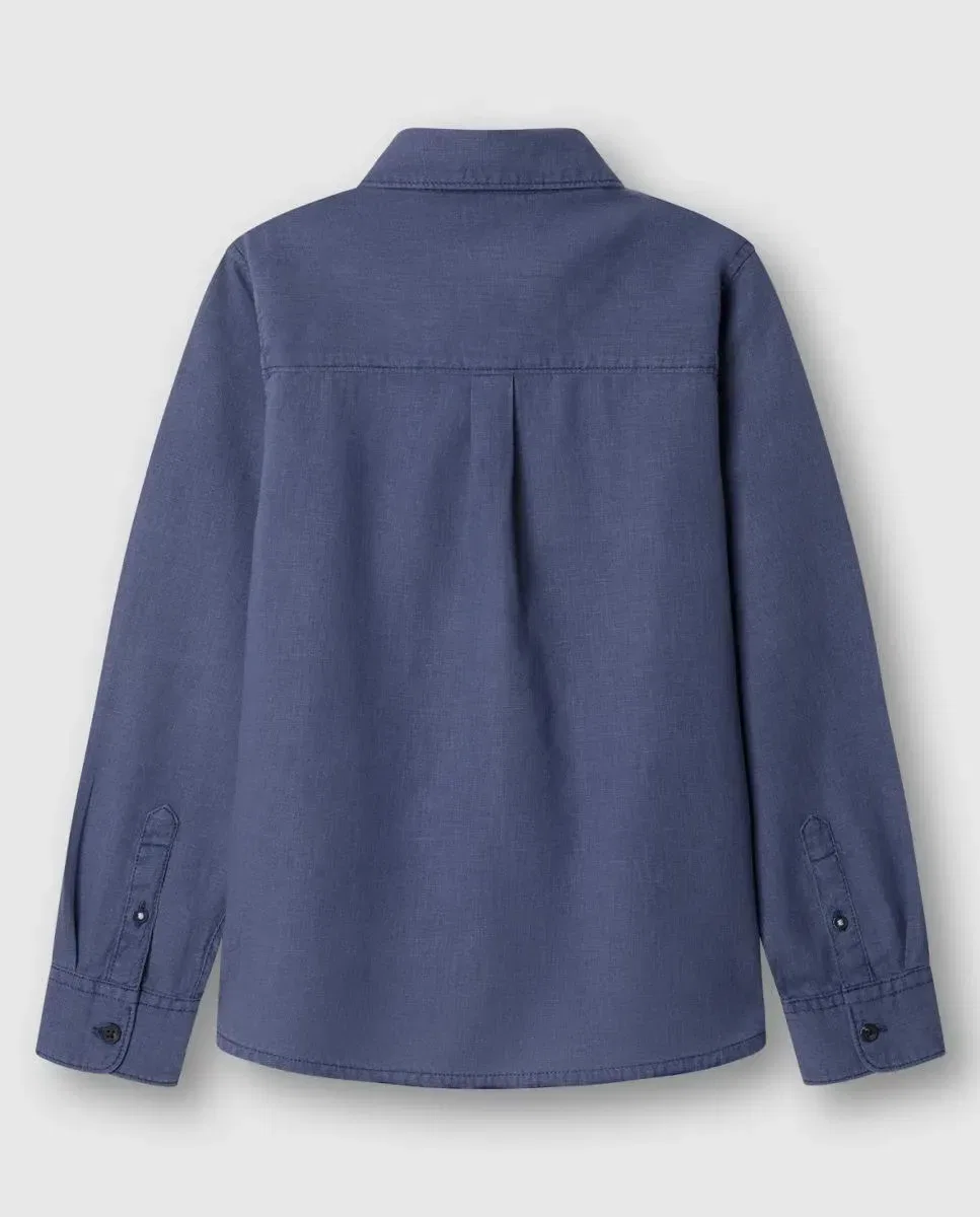 Детская рубашка для мальчиков льняная Daniel Pepe Jeans, Azul Índigo — фото 2