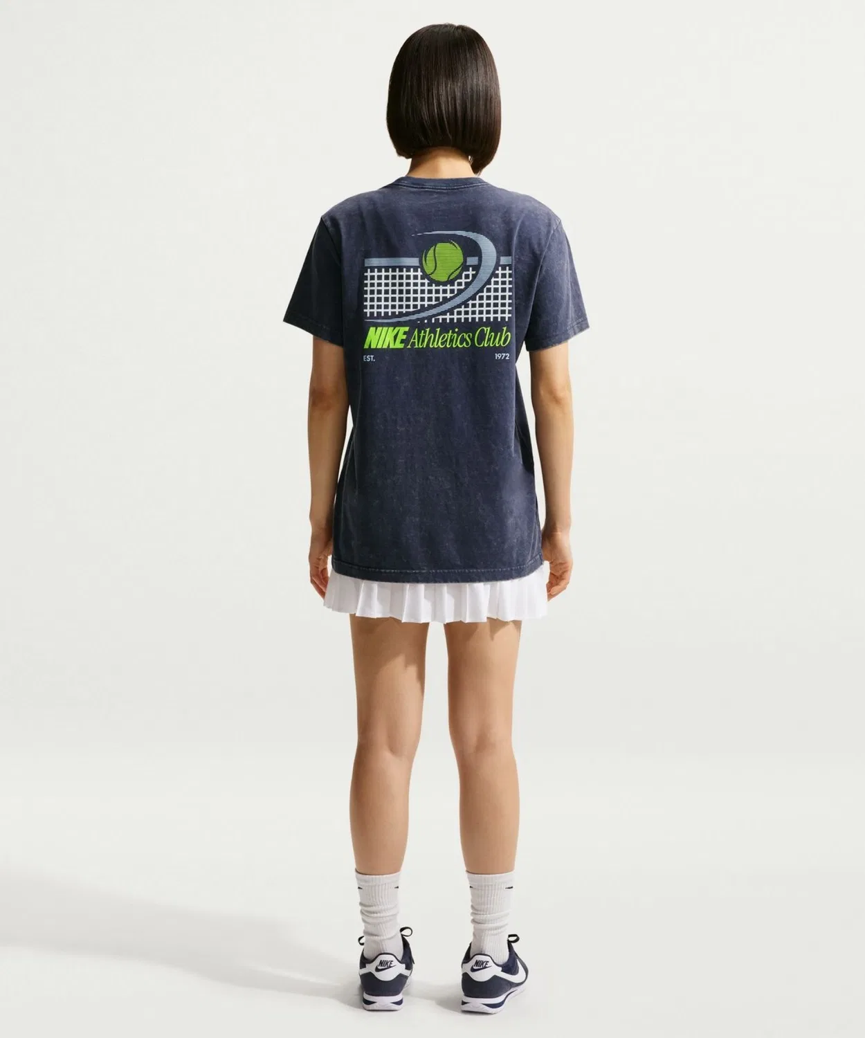 Женская футболка с принтом Nike NSW CLSC BF Varsity 19 S/S T-Shirt NIKE, Black — фото 4