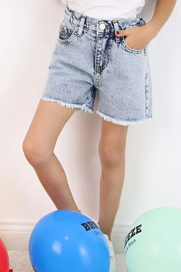 Детские шорты для девочек джинсовые Breeze, Light Blue