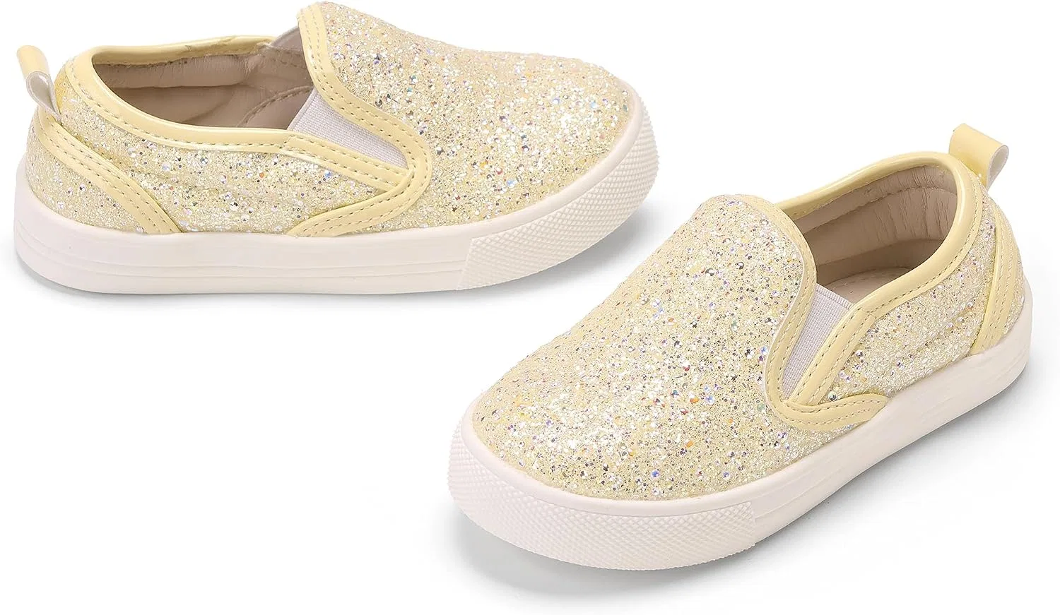 Детские кроссовки для девочек с блестками Slip-On Tegeek, Radiant Yellow