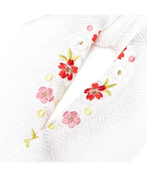 Детский аксессуар для кимоно с вышивкой, модель Sakura KYOETSU, White — фото 3