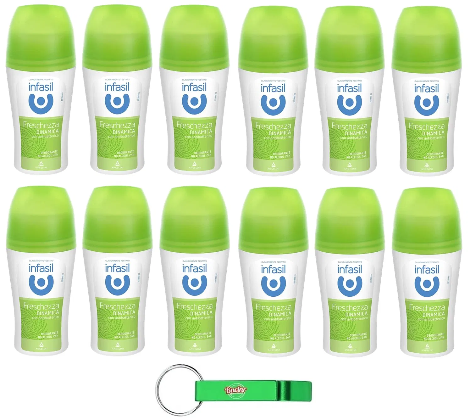 Дезодорант-ролик Infasil Dynamic Freshness без алкоголя, 12 x 50 мл + брелок, Beni Culinari